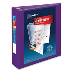 Avery DuraHinge Heavy Duty View Binder, 2 Inch, EZD Ring, Purple