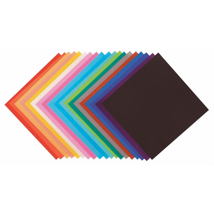 Yasutomo Fold-Ems Origami Paper, 9-3/4 x 9-3/4 Inches, Assorted Colors, 100 Sheets
