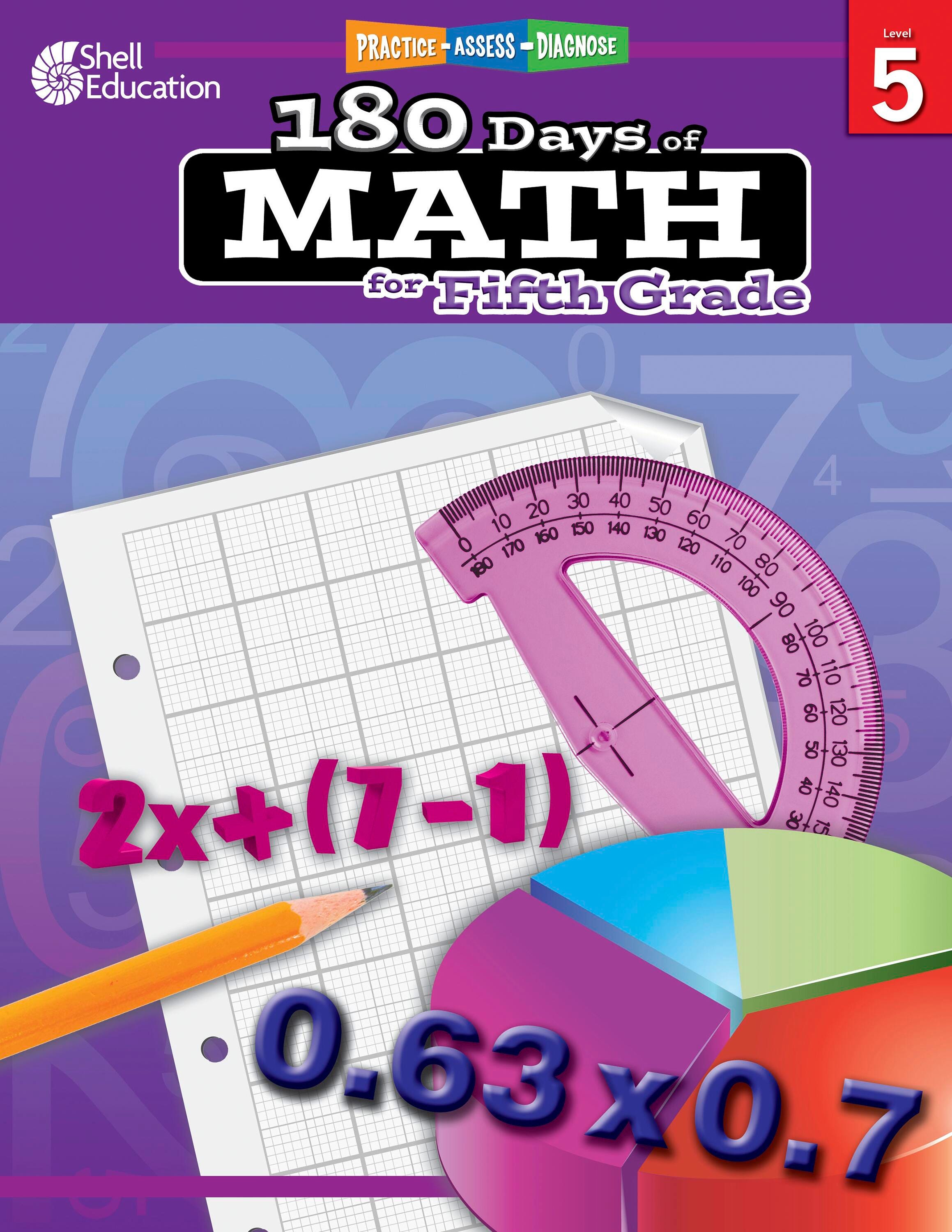 Shell Education 180 Days of Math for Fifth Grade 1438452