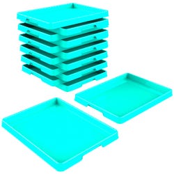 Storex Sorting and Crafts Tray, 12 x 16 Inches, Teal, Pack of 12