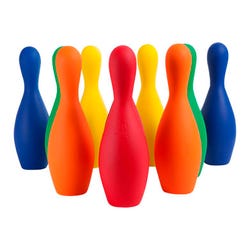 Champion Foam Bowling Pin Set, Multi-Colored, Item Number 1539433