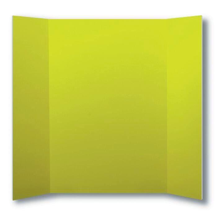 School Smart Presentation Boards, 48 x 36 Inches, Yellow, Pack of 10