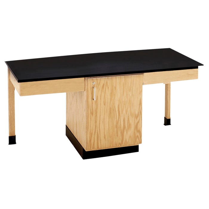 Diversified Spaces Kinetic Four-Student Workstation with Storage Cabinet, 66 x 42 x 30 Inches, Plastic Laminate Top