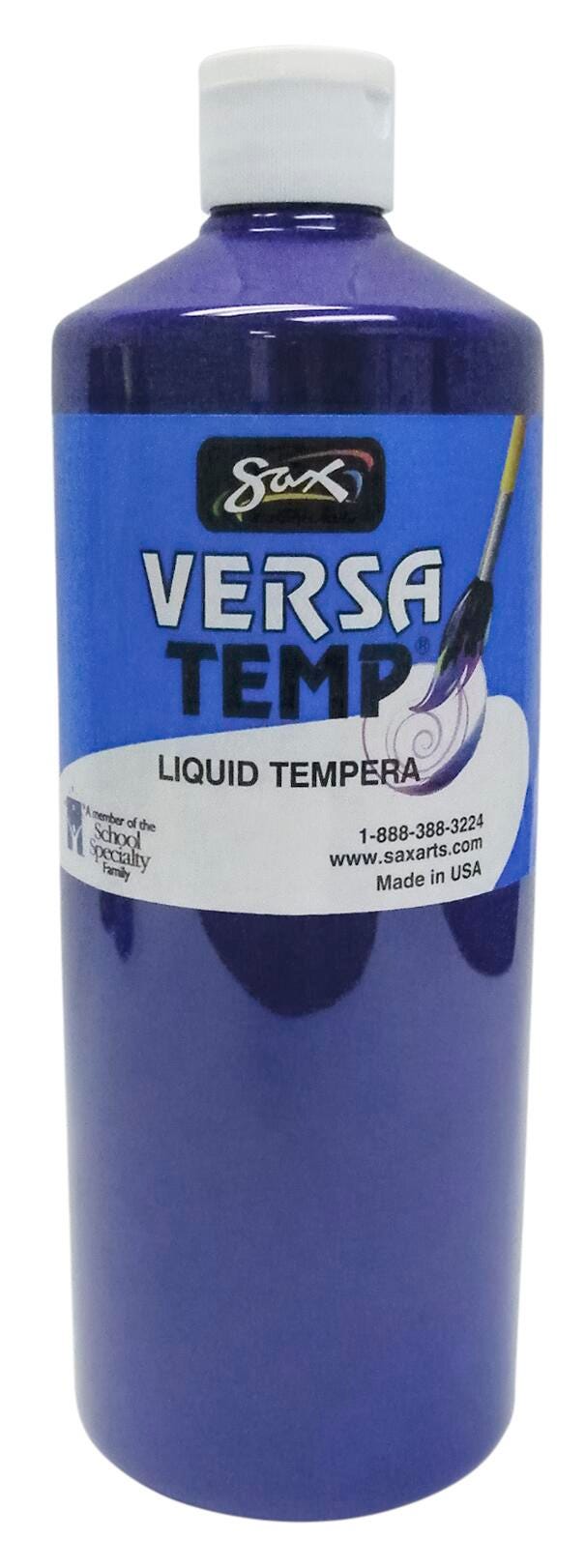 Sax Versatemp Heavy-Bodied Tempera Paint, 1 Quart, Violet 1440705