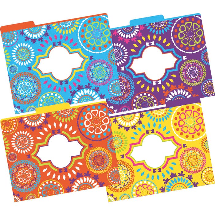 Barker Creek File Folders, Moroccan Design, Letter Size, Set of 12