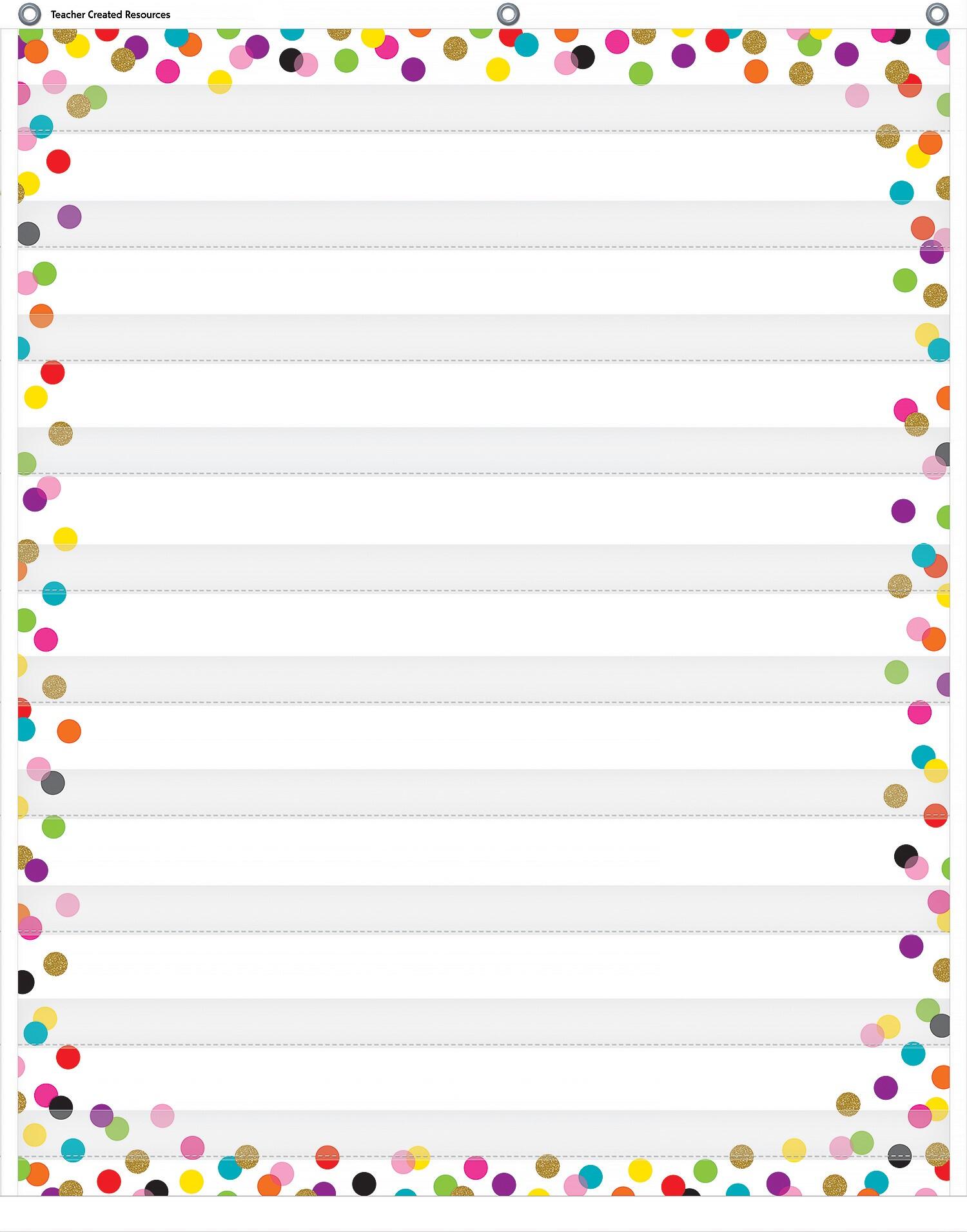 Teacher Created Resources Confetti 10 Pocket Chart, Item Number 2021024