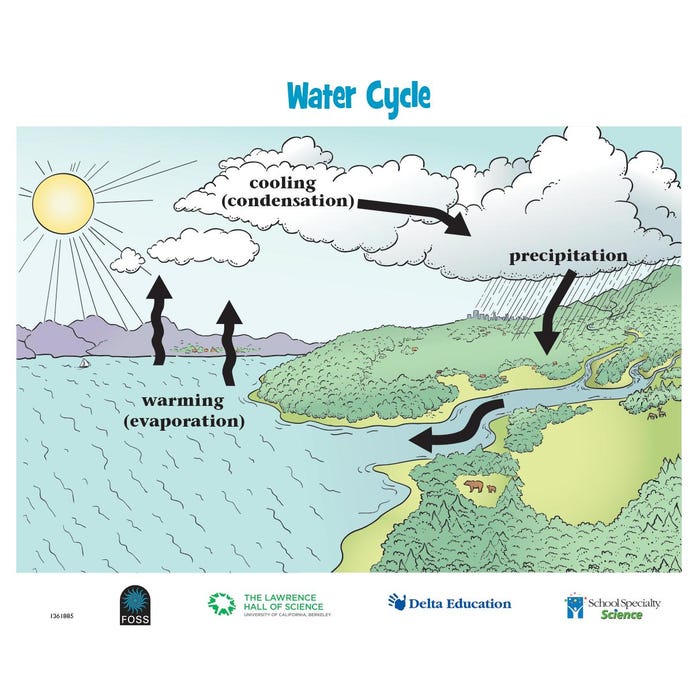 FOSS Water Cycle Poster, 11 x 17 Inches