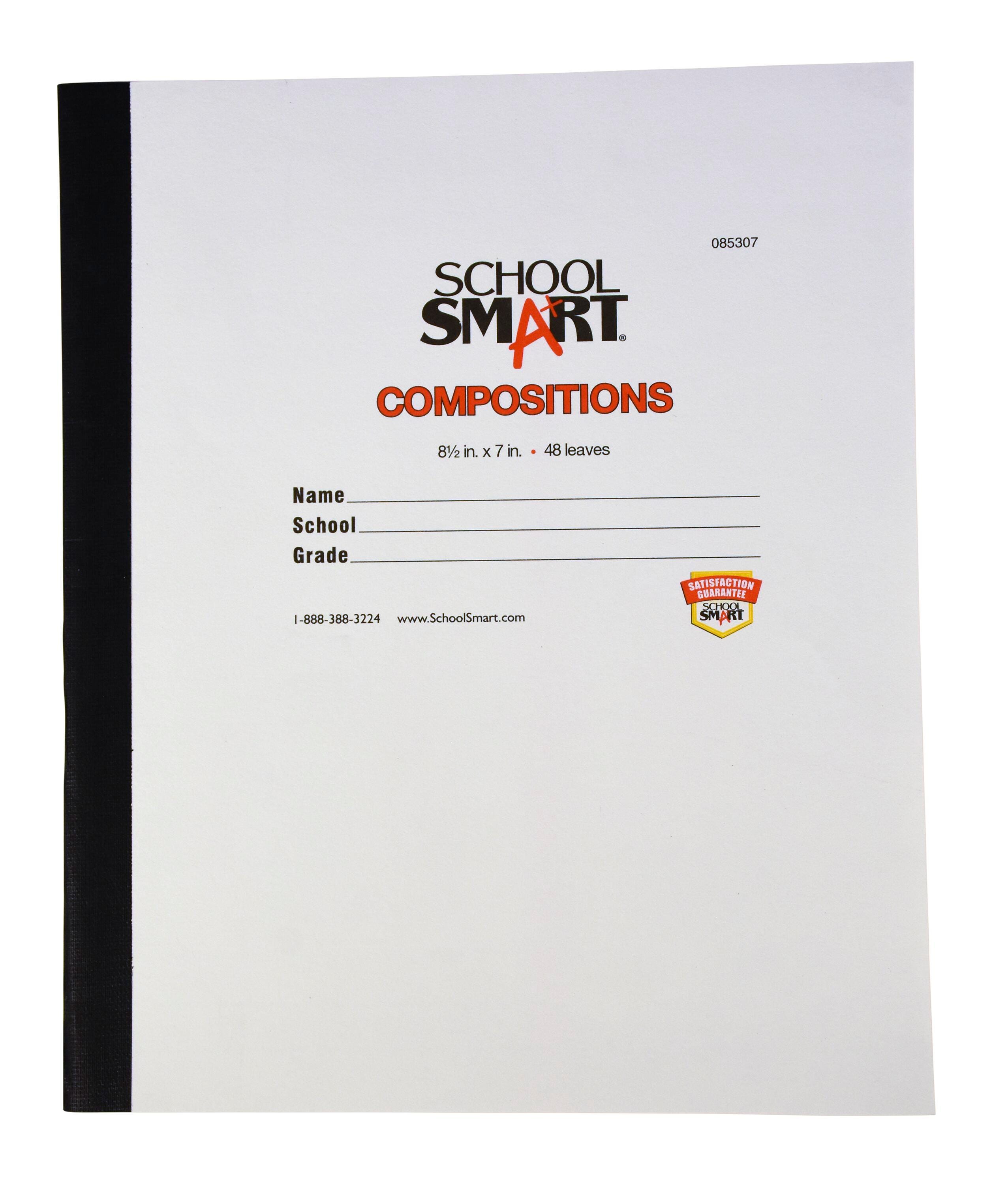 School Smart Primary Composition Book, No Margin, 8-1/2 x 7 Inches, 96 Pages 085307