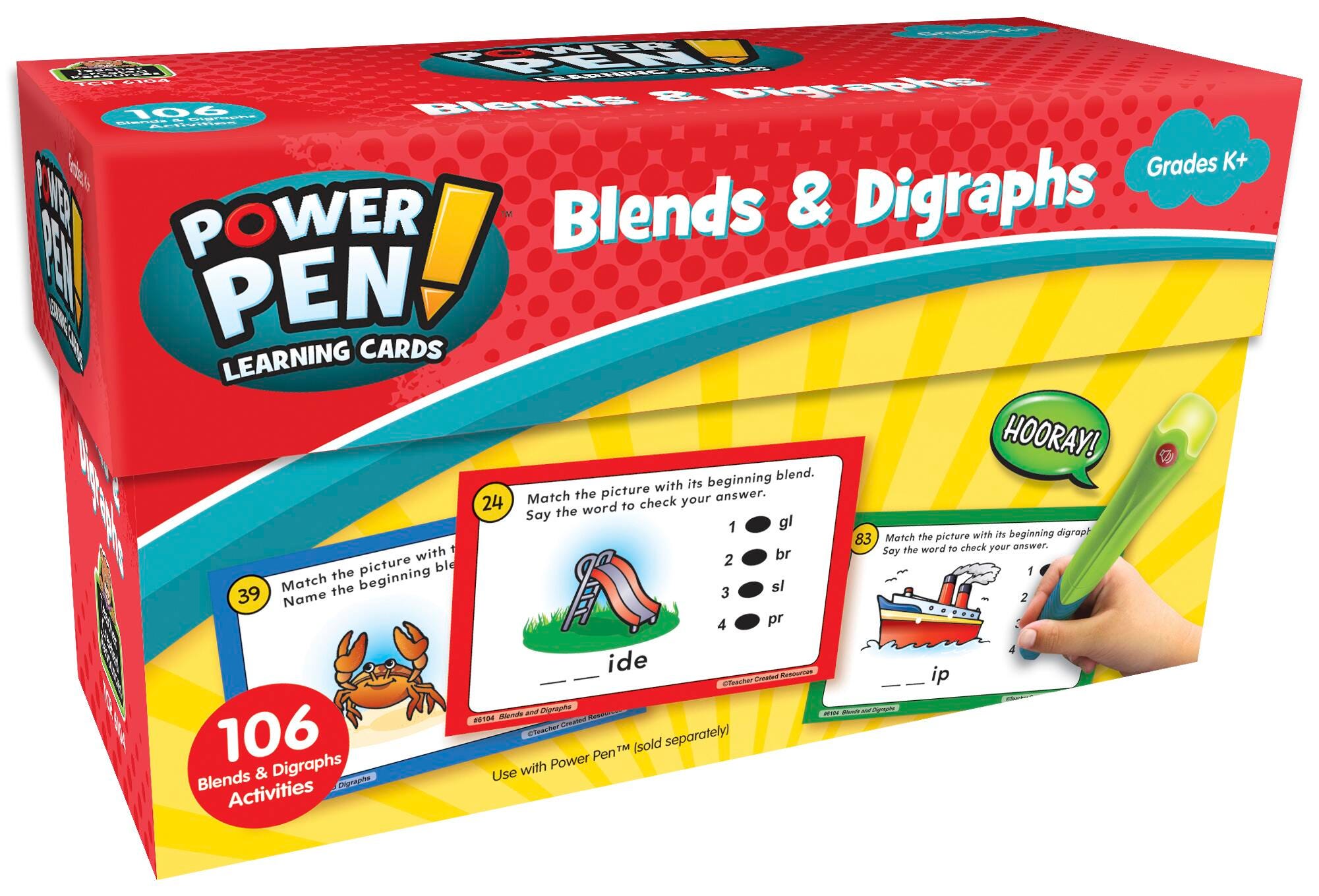 Teacher Created Resources Power Pen Learning Cards Blends and Digraphs 1600758
