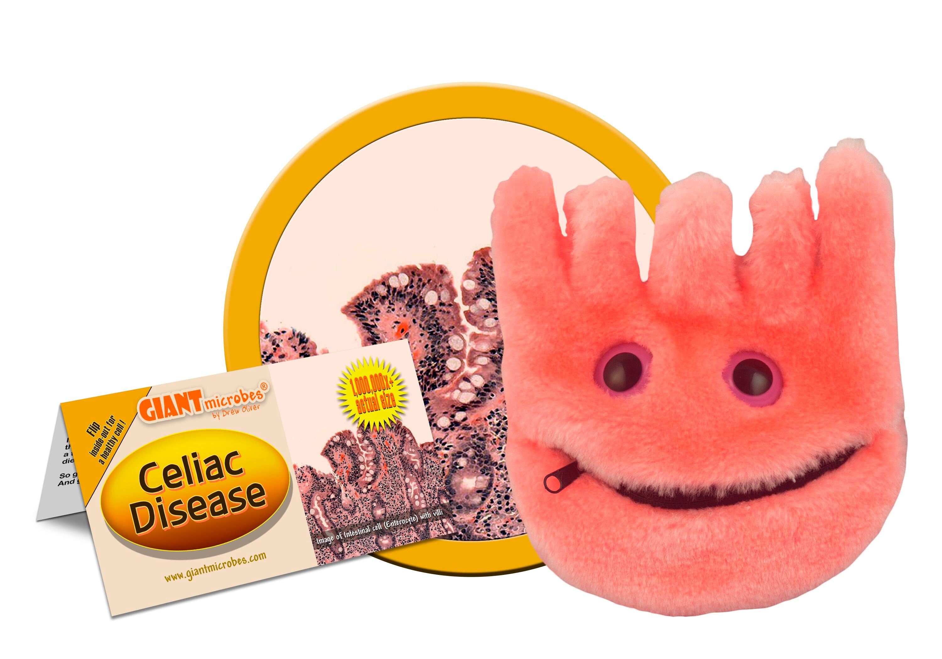 GIANTmicrobes Celiac Disease Plush, 5 to 8 Inches, Item Number 1590796