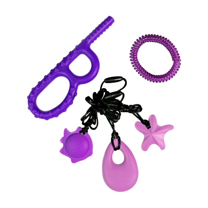 ChuBuddy Purple Lovers Chew Fidget Set, Chew Factors 1 & 3