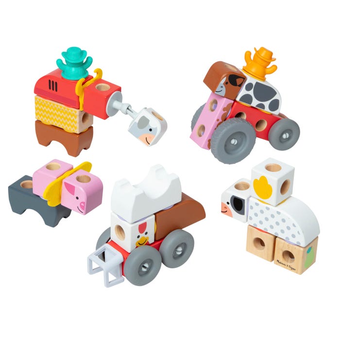 Melissa & Doug Blockables, Farm, 56 Pieces