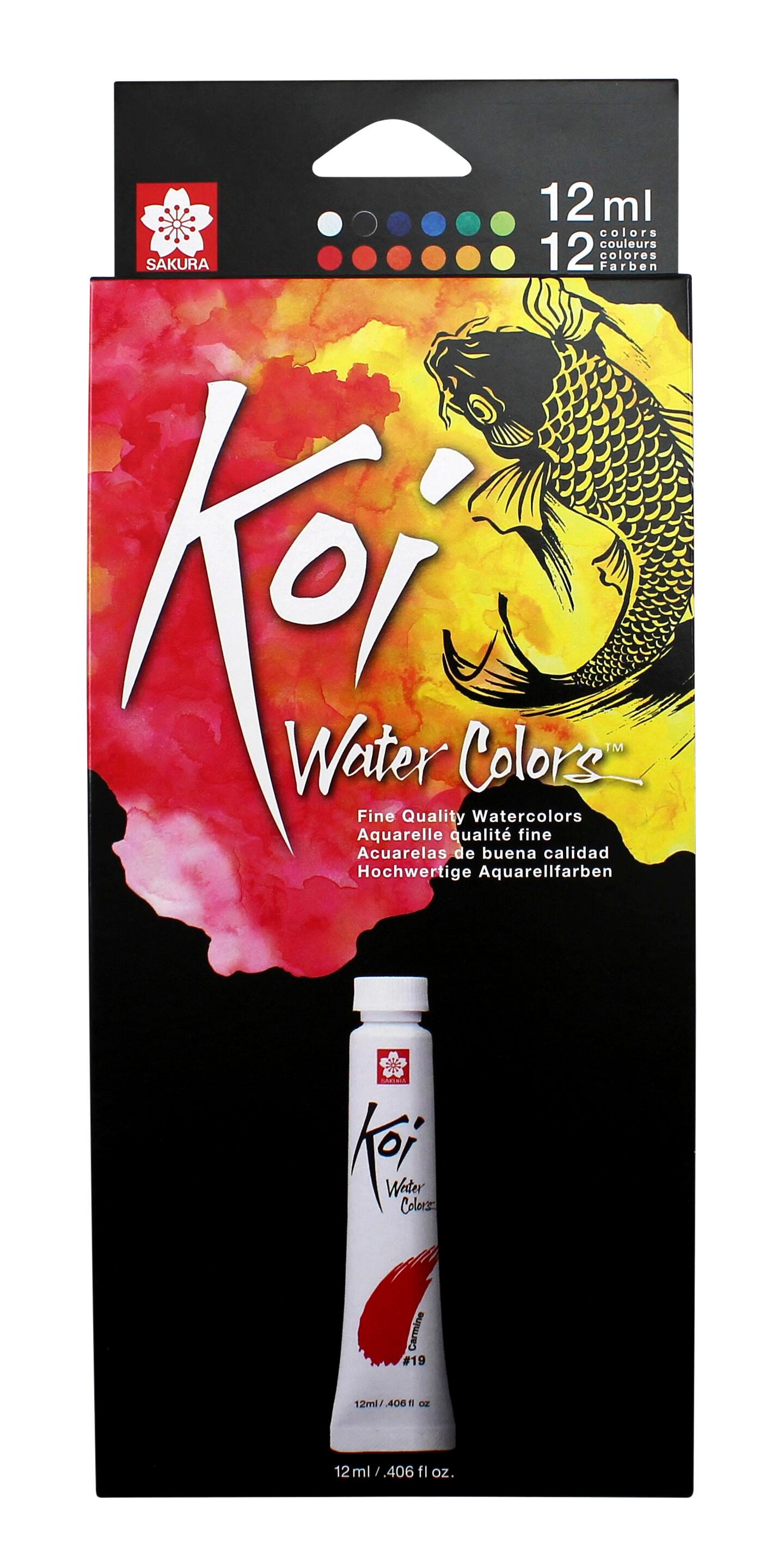 Sakura Koi Watercolor Set, 12 ml, Assorted Colors, Set of 12 Item Number 2091079