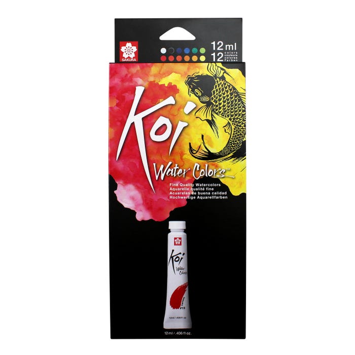 Sakura Koi Watercolor Set, 12 ml, Assorted Colors, Set of 12