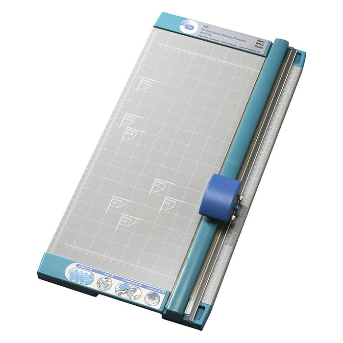CARL Professional Rotary Trimmer, 18 Inches, 10 Sheet Capacity, Silver/Blue