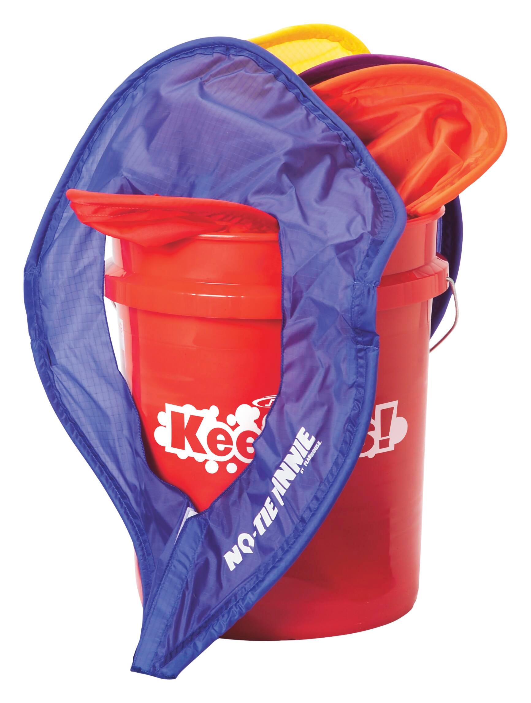 Image for Sportime Keepers Youth No-Tie Pinnies, Assorted Colors, Set of 48 with Included Pail from School Specialty