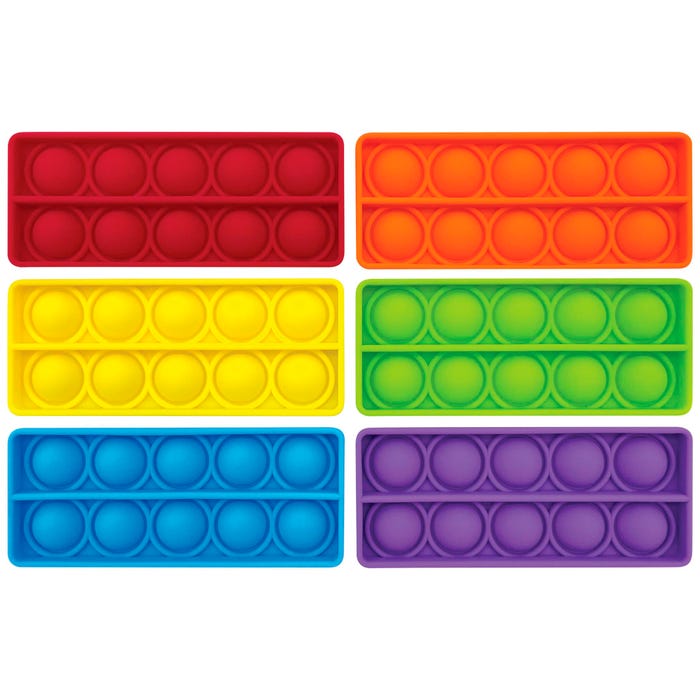 Teacher Created Resources Push and Pop Bubble Ten Frames, Set of 6
