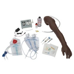 Life/form Advanced Venipuncture and Injection Arm with IV Arm Circulation Pump, Dark Skin Tone