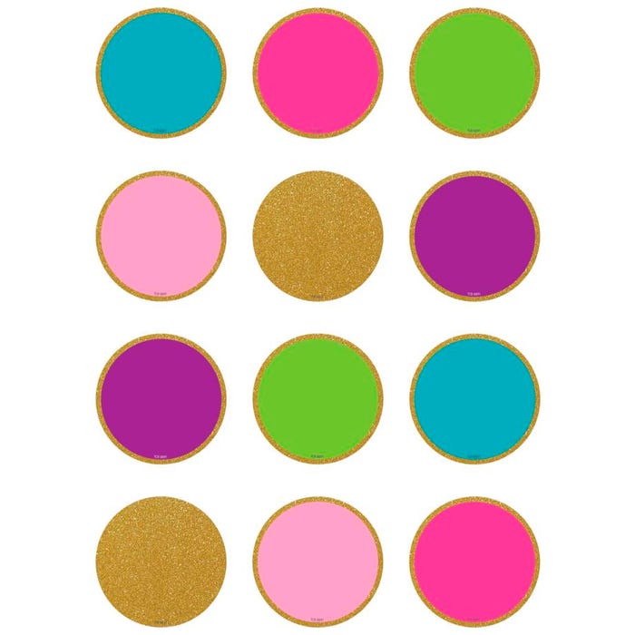 Teacher Created Resources Confetti Circles Mini Accents, 2-5/8 Inches, Pack of 36