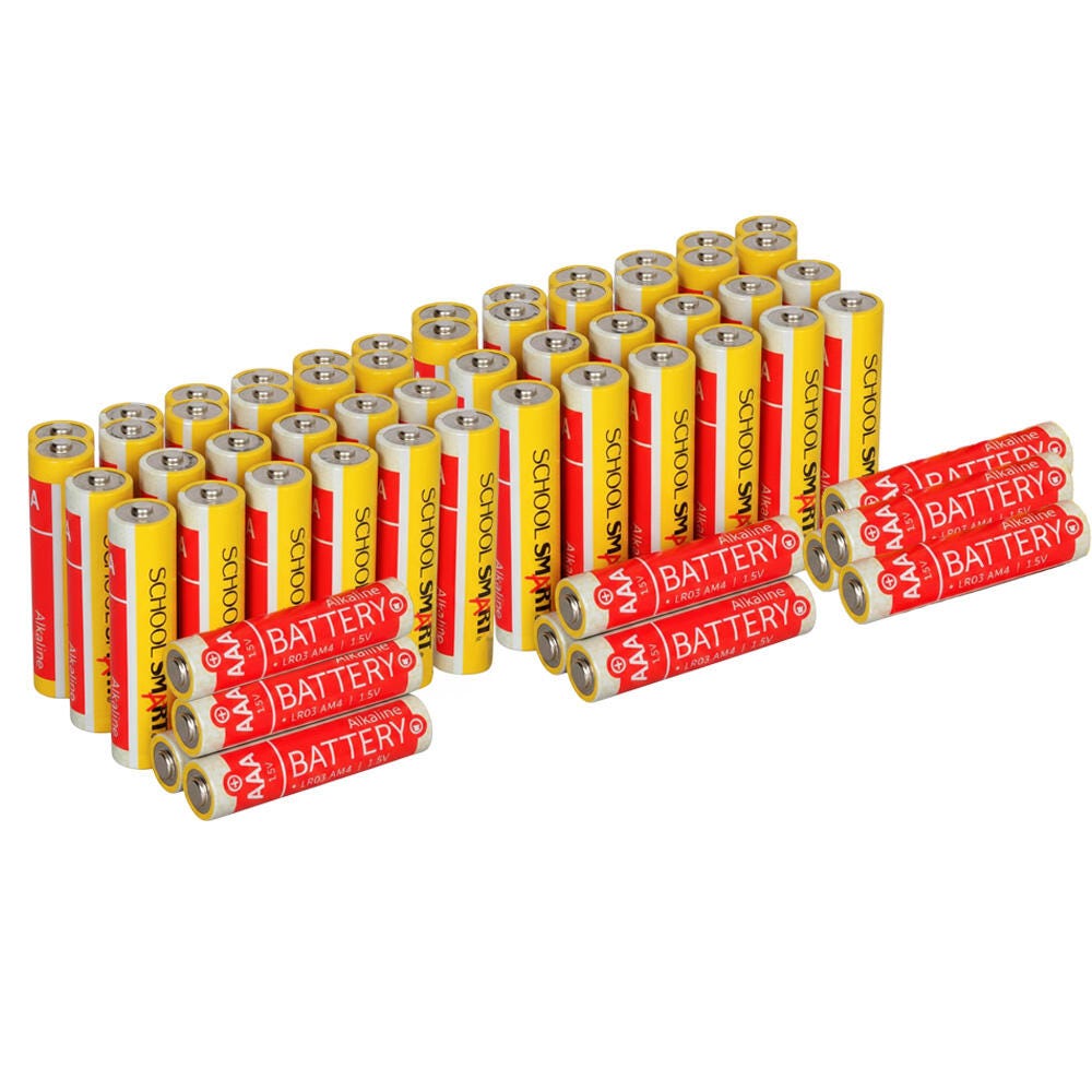 School Smart Alkaline AAA Batteries, Pack of 60 1583441