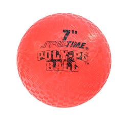 Sportime Poly Playground Ball, 7 Inches, Red, Item Number 2095342
