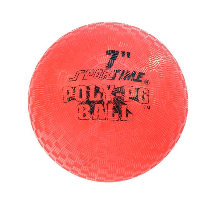 Sportime Poly Playground Ball, 7 Inches, Red