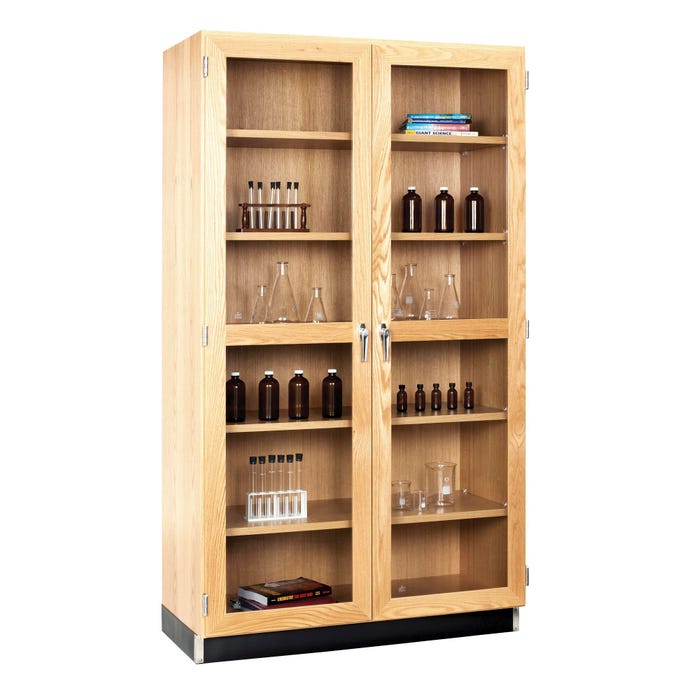 Diversified Spaces Tall Storage Cabinet with Glass Doors, 36 x 22 x 84 Inches