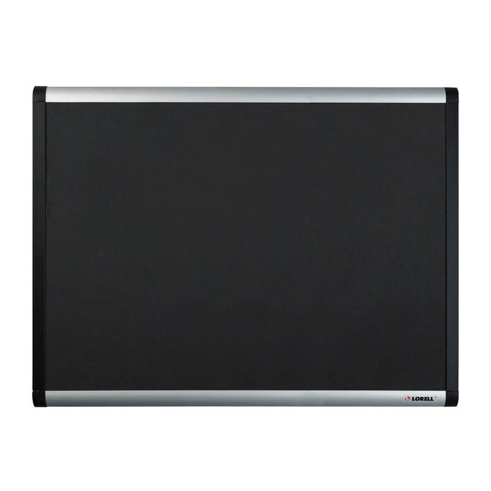 Lorell Bulletin Board with Hardware, 72 x 48 Inches, Mesh Fabric/Aluminum Frame, Black, Satin