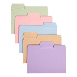 Smead File Folders, Letter Size, 1/3 Cut Tabs, 3/4 Inch Expansion, Assorted Colors, Pack of 100