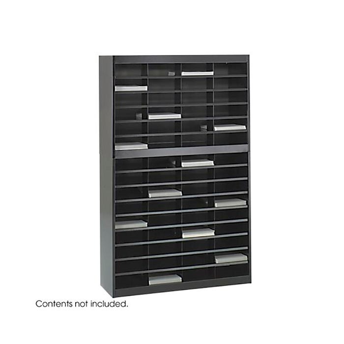 Safco E-Z Stor 60 Compartment Steel Literature Organizer, 37-1/2 x 12-3/4 x 60 Inches