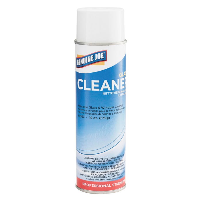 Genuine Joe Ready-to-Use Professional Strength Glass and Multi-Surface Cleaner, 19 oz Aerosol Can