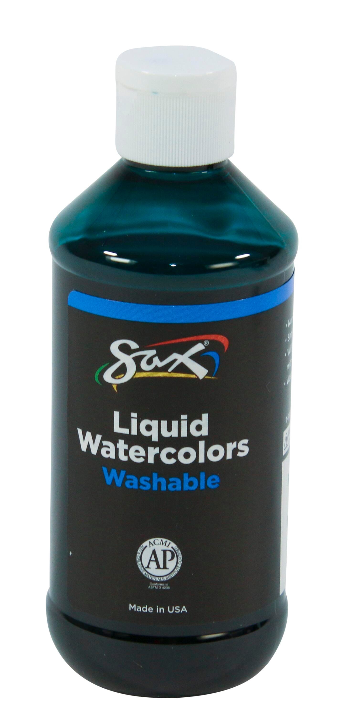 Sax Liquid Washable Watercolor Paint, 8 Ounces, Blue-Green, Item Number 1567854