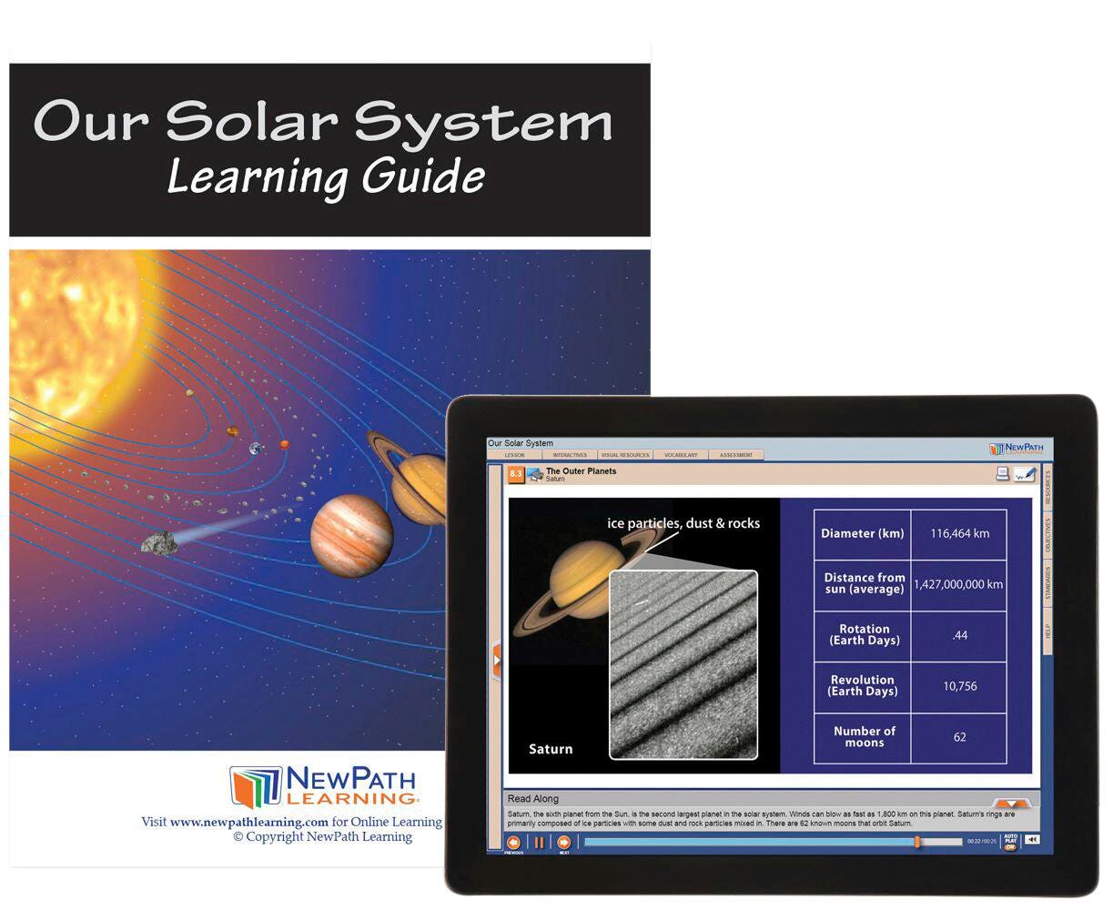 NewPath Learning Our Solar System Student Learning Guide with Online Lesson 2087488