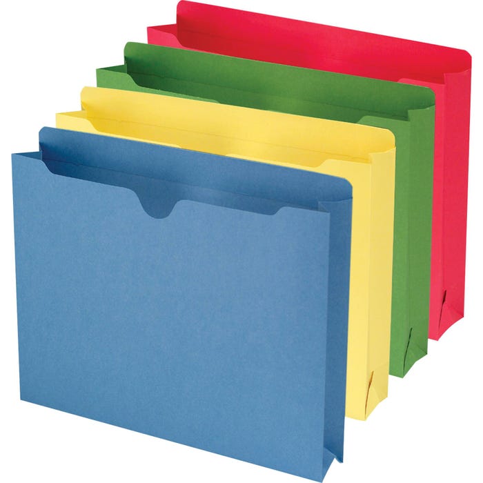 Smead File Jacket, Letter Size, 2 Inch Expansion, Assorted Colors, Pack of 50