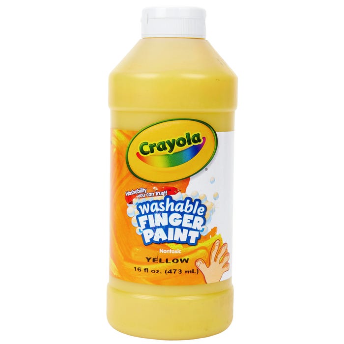 Crayola Washable Finger Paint, 1 Pint Bottle, Yellow