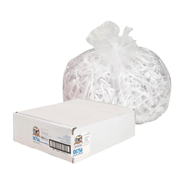 Genuine Joe High Density Can Liners, 16 Gallon, 0.31 mil, Clear, Pack of 1000