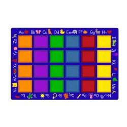 Childcraft Colorful Squares Carpet, 8 x 12 Feet, Rectangle, Primary