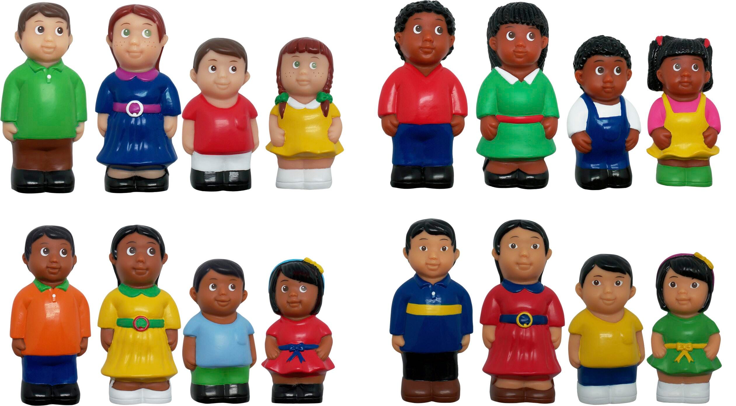 Get Ready Kids Multi-Ethnic Family Figures, Set of 16, Item Number 2092031