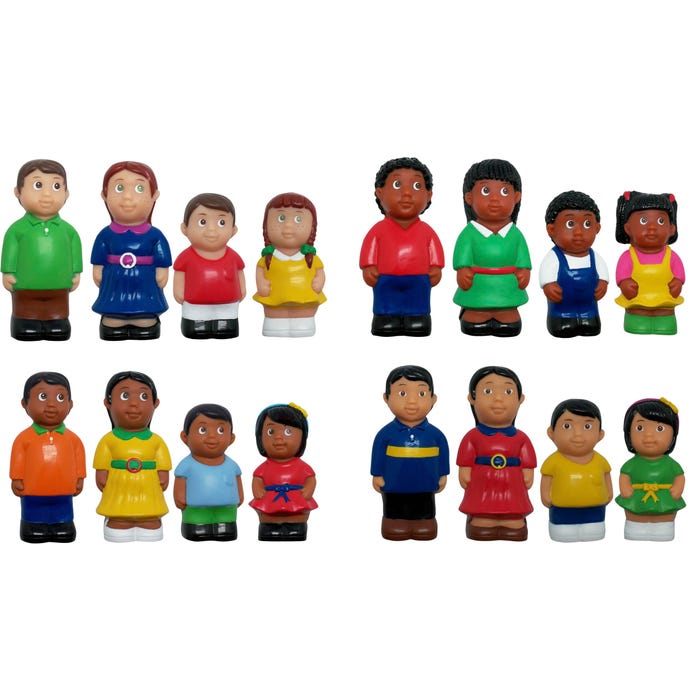Get Ready Kids Multicultural Family Figures, Set of 16