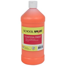 School Smart Tempera Paint, Orange, 1 Quart Bottle