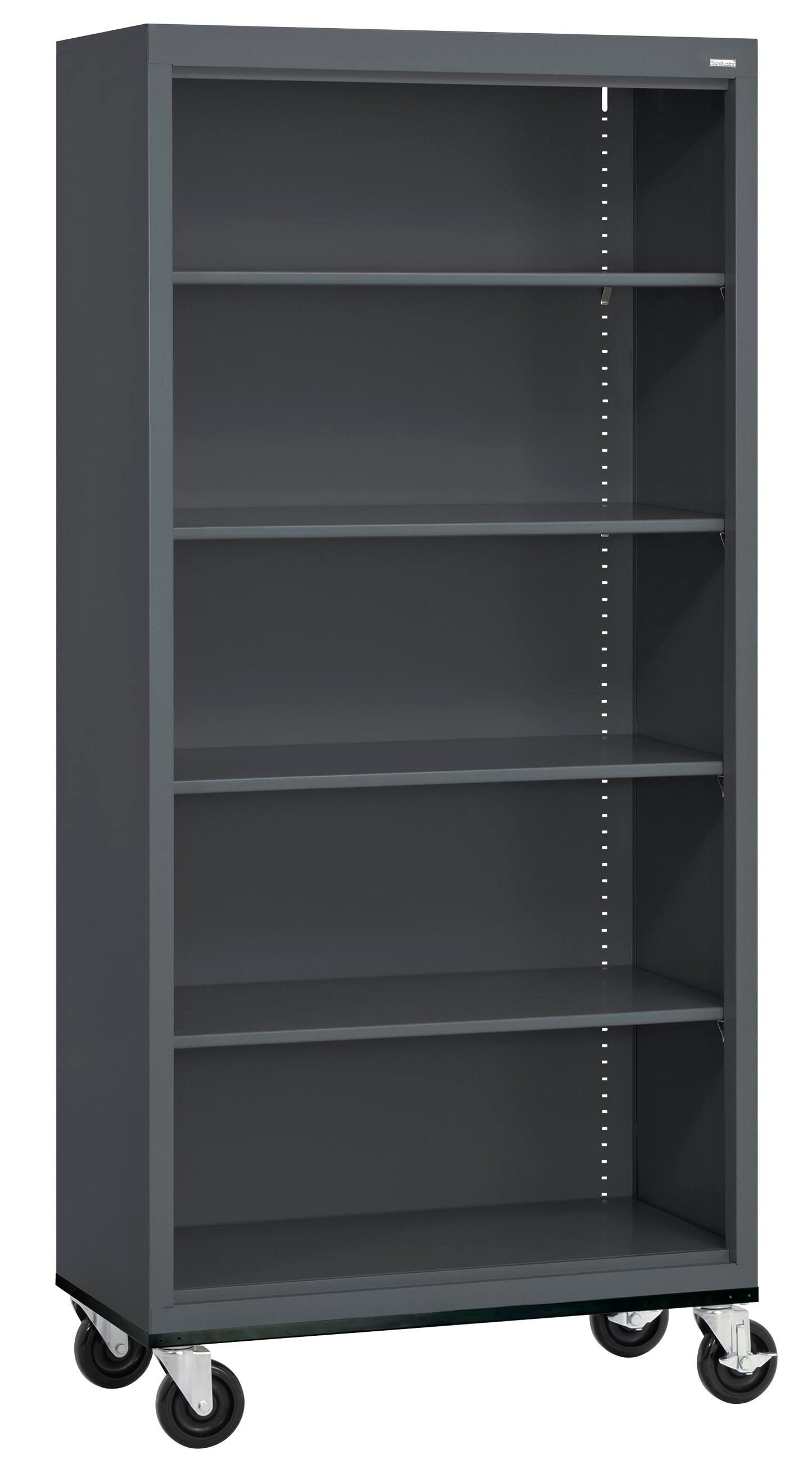Sandusky Lee Elite Welded Mobile Bookcase, 5 Shelves, 36 x 18 x 78 Inches 4001031