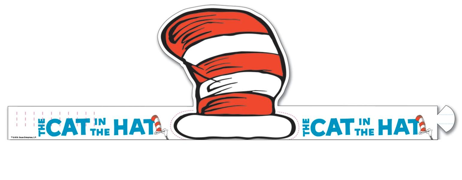 Eureka Dr. Seuss Cat's Hat Wearable Cutout Hats, Set of 32 for Dr Seuss Headband Printable Free