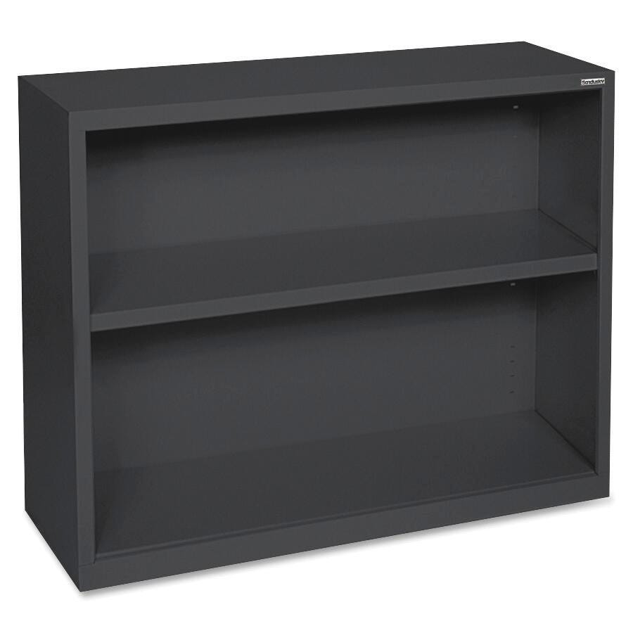 Lorell Fortress Series Black Steel Bookcase, 2 Shelves, 34-1/2 x 13 x 30 Inches 1504978
