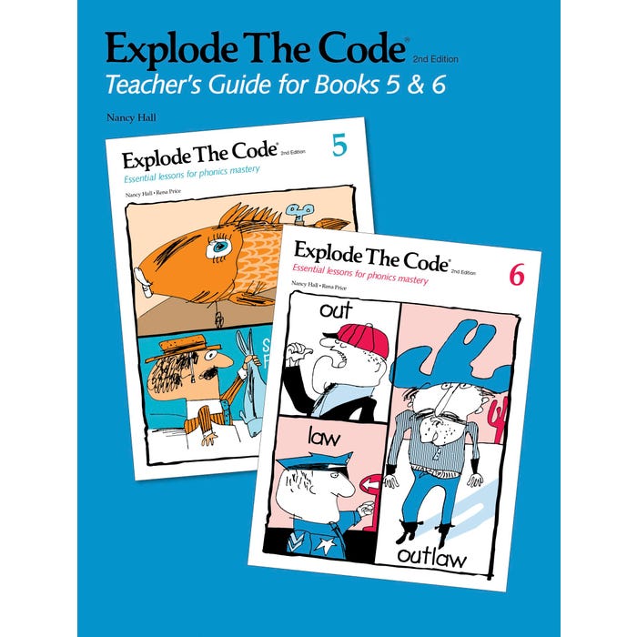 Explode The Code Teacher's Guide, Literacy & Phonics, 2nd Edition, Books 5 and 6