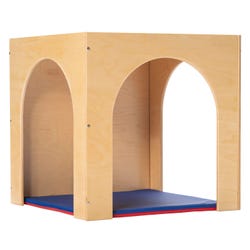 Childcraft Cozy Arch Cube with Cushion, Wood Top, 29-1/2 x 29-1/2 x 29-1/2 Inches 2128494