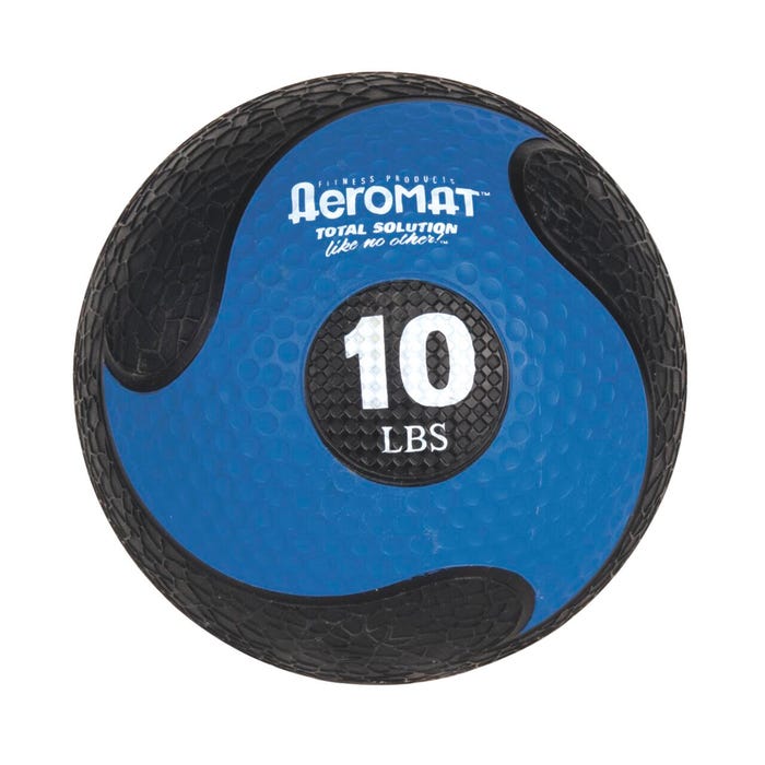 Aeromat Deluxe Medicine Ball, 10 Pounds, Black and Blue