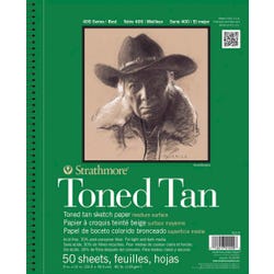 Image for Strathmore 400 Series Toned Tan Drawing Pad, 9 x 12 Inches, 80 lb, 50 Sheets from School Specialty