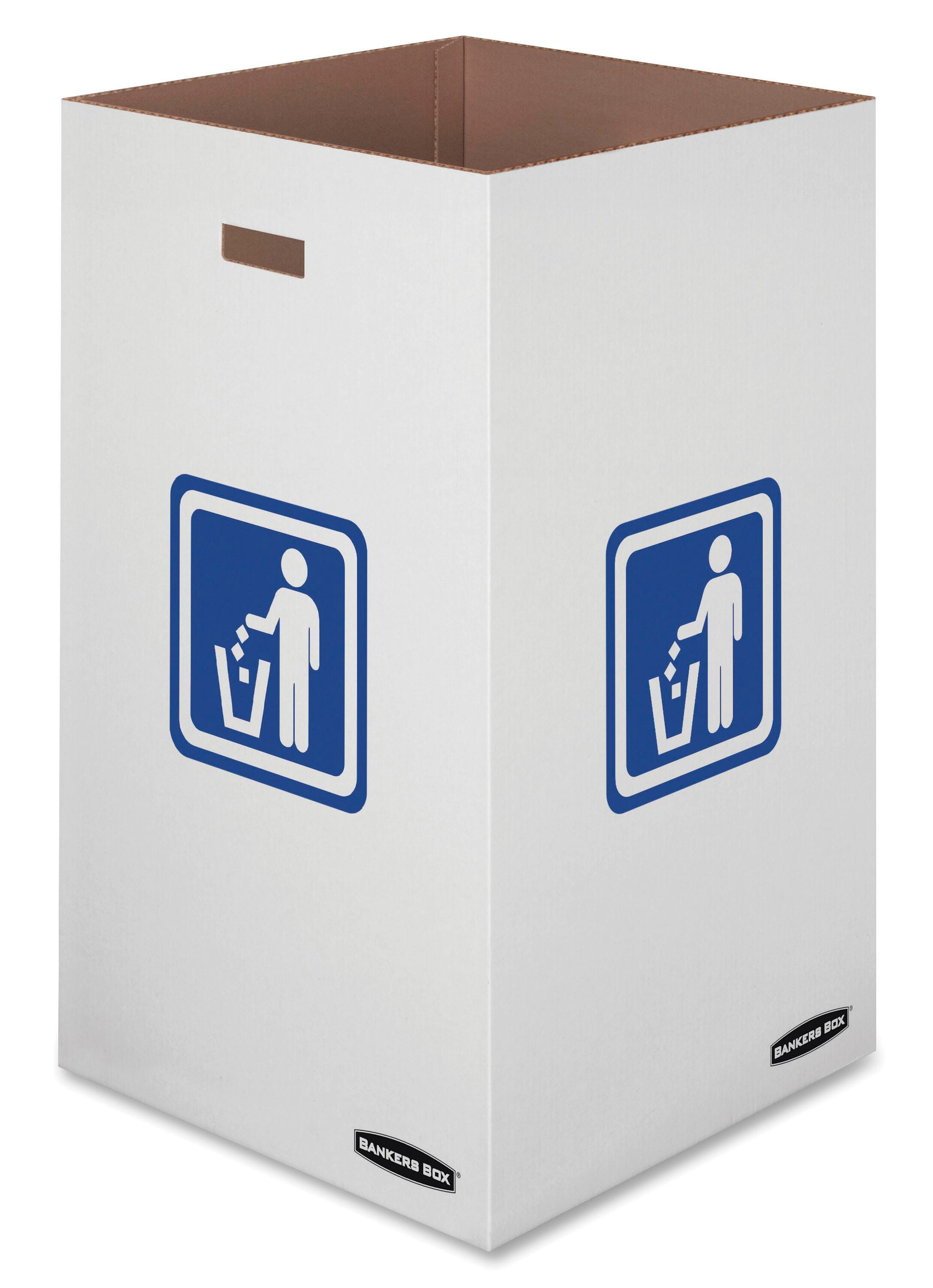 Fellowes Waste/Recycling Bins, 42 Gallon, White, Pack of 10, Item Number 1576511