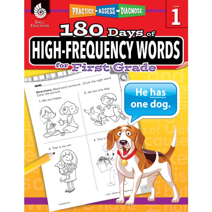 Shell Education 180 Days of High-Frequency Words for First Grade
