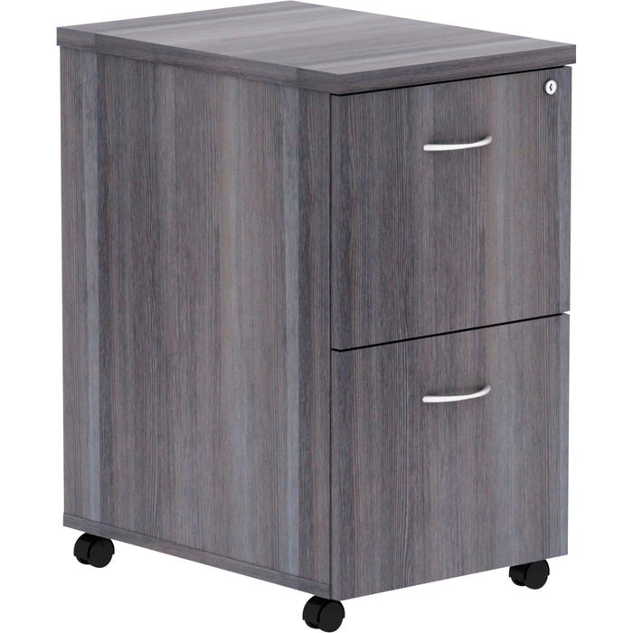 Classroom Select Laminate Mobile 2 Drawer Pedestal, 15-3/4 x 22 x 28-5/8 Inches, Weathered Charcoal
